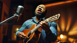 节奏布鲁斯的韵律之歌，男歌手的独奏