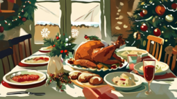 圣诞大餐，节日的盛宴与家庭的温馨