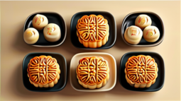 月饼中秋节-月圆人团圆，月饼传情深