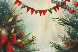 节日气氛的绘卷