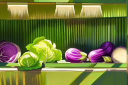 阳光照射下的蔬菜保鲜艺术